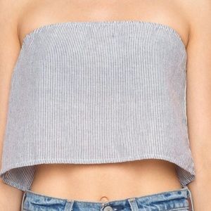 Brandy Striped Strapless top